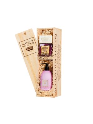 BAULETTO REGALO MEDIO CON DIFFUSORE AMBIENTE 100 ML + CREMA MANI FLUIDA (COMPONIBILE)