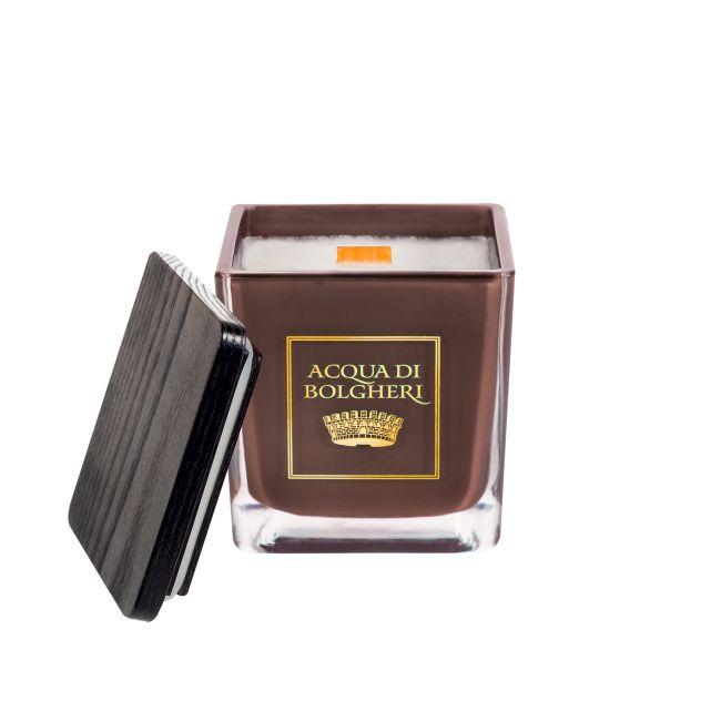 ELEMENT-TERRE Chocolat Intense Candela Profumata - Cera Naturale 100%, 200g, Fino A 50 Ore Di Fragranza Al Cioccolato Nero, Fatta A Mano In Francia